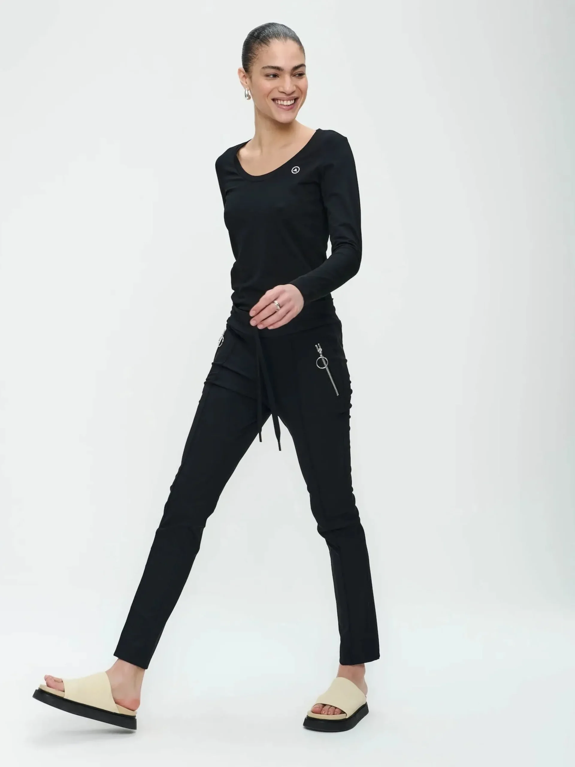 Pants Emma-straight leg fit Technical Jersey